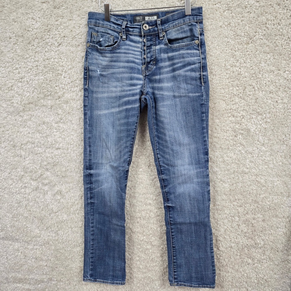 BKE Alec Jeans Mens 28S Blue Straight Leg Limited Edition‎ Stretch Casual